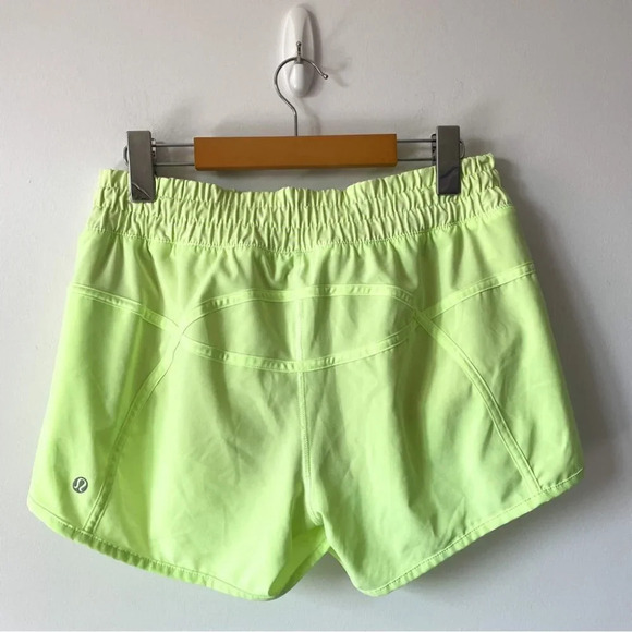 Lululemon Tracker Short Clear Mint / Hyper Stripe Clear Mint Green Zest Sz 8 - Picture 6 of 9